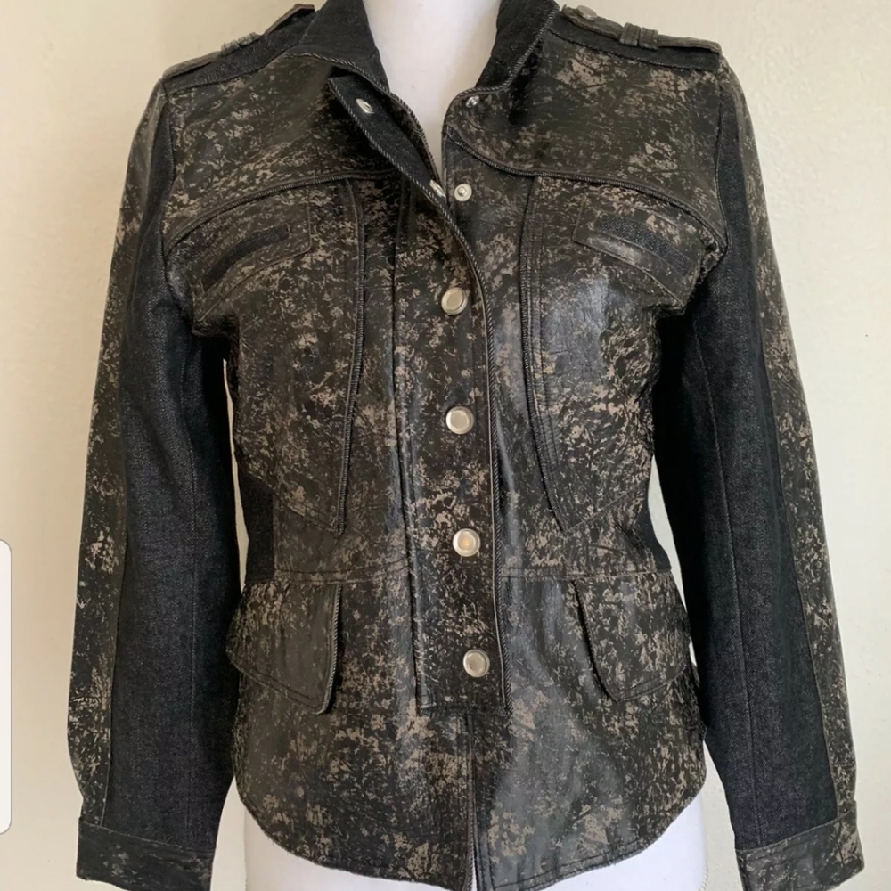 H&D leather classic collection jacket